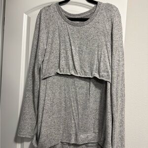 Latched Mama Heather Gray Nursing Top